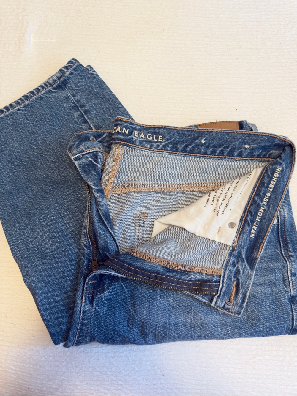 American Eagle Outfitters Dark Blue High-Rise Women's Jeans